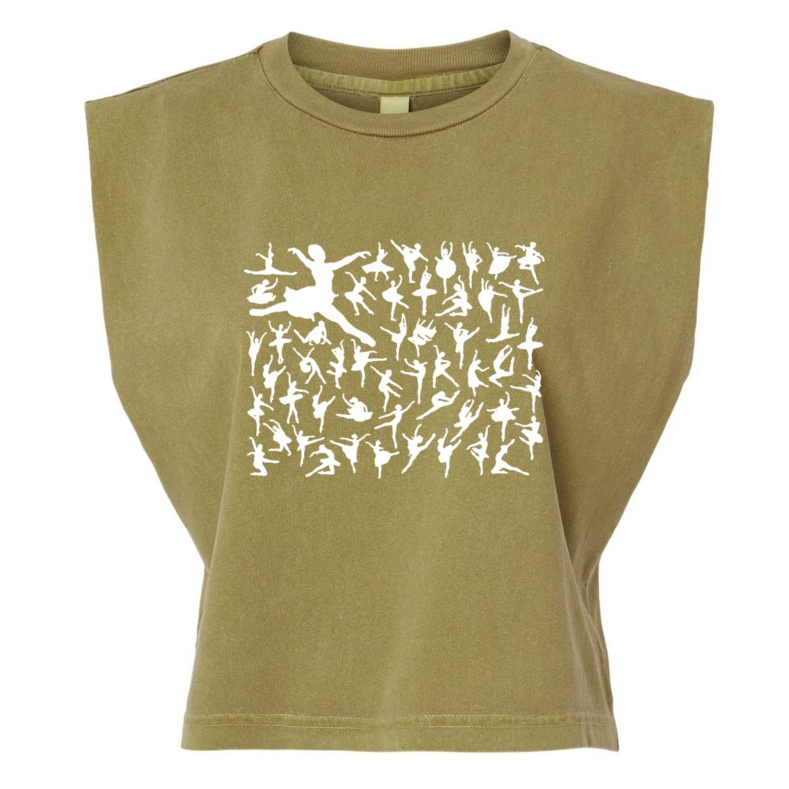 Ballerina Silhouettes Garment-Dyed Women's Muscle Tee