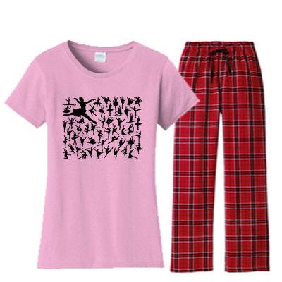 Ballerina Silhouettes Women's Flannel Pajama Set