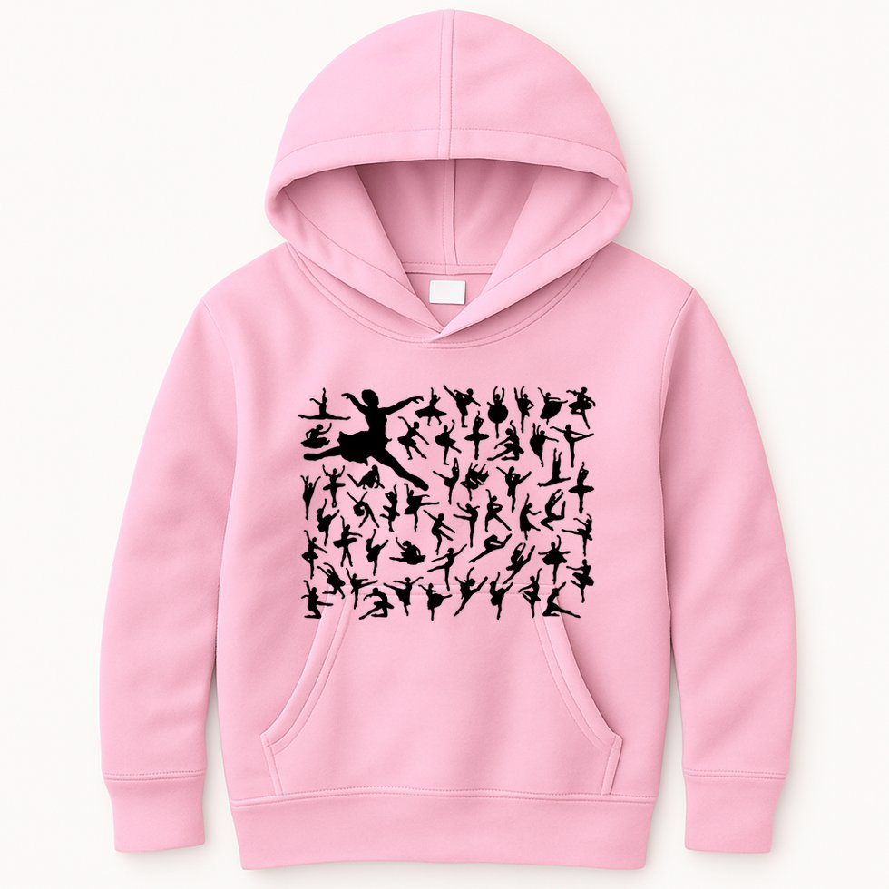 Ballerina Silhouettes Kids Hoodie