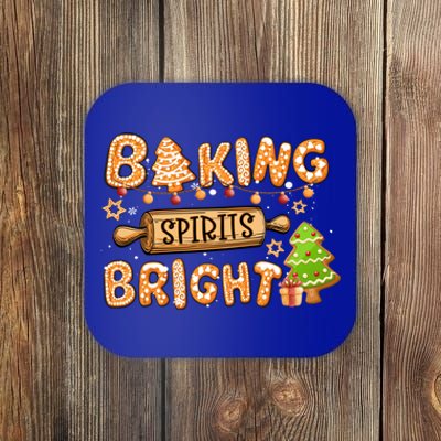 Baking Spirits Bright Chirstmas Cookie Gingerbread Holiday Gift Coaster