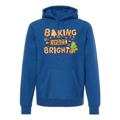 Baking Spirits Bright Chirstmas Cookie Gingerbread Holiday Gift Premium Hoodie