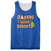 Baking Spirits Bright Chirstmas Cookie Gingerbread Holiday Gift Mesh Reversible Basketball Jersey Tank