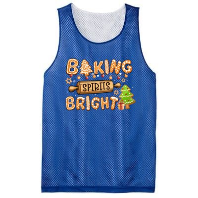 Baking Spirits Bright Chirstmas Cookie Gingerbread Holiday Gift Mesh Reversible Basketball Jersey Tank