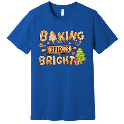 Baking Spirits Bright Chirstmas Cookie Gingerbread Holiday Gift Premium T-Shirt