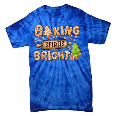 Baking Spirits Bright Chirstmas Cookie Gingerbread Holiday Gift Tie-Dye T-Shirt