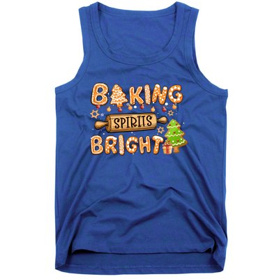 Baking Spirits Bright Chirstmas Cookie Gingerbread Holiday Gift Tank Top