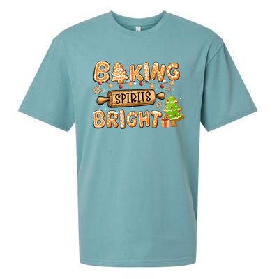 Baking Spirits Bright Chirstmas Cookie Gingerbread Holiday Gift Sueded Cloud Jersey T-Shirt