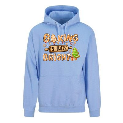 Baking Spirits Bright Chirstmas Cookie Gingerbread Holiday Gift Unisex Surf Hoodie