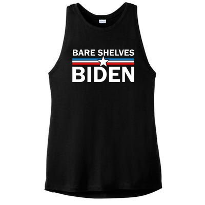 Bare Shelves Biden Conservative Liberal Impeach USA Flag Ladies PosiCharge Tri-Blend Wicking Tank