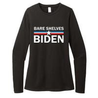 Bare Shelves Biden Conservative Liberal Impeach USA Flag Womens CVC Long Sleeve Shirt