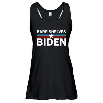 Bare Shelves Biden Conservative Liberal Impeach USA Flag Ladies Essential Flowy Tank