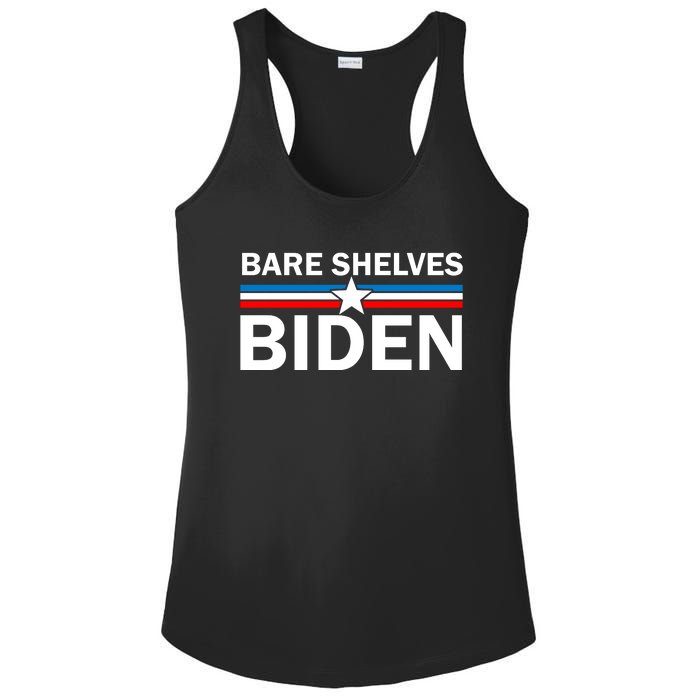 Bare Shelves Biden Conservative Liberal Impeach USA Flag Ladies PosiCharge Competitor Racerback Tank