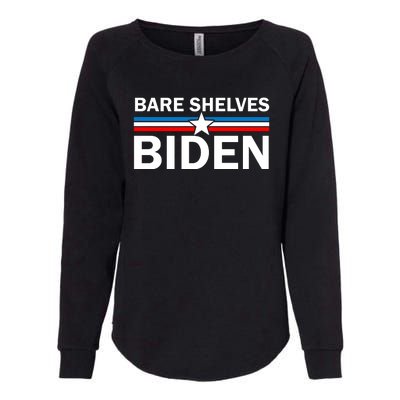 Bare Shelves Biden Conservative Liberal Impeach USA Flag Womens California Wash Sweatshirt