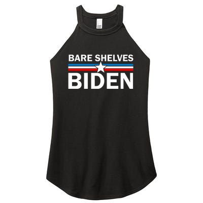 Bare Shelves Biden Conservative Liberal Impeach USA Flag Women’s Perfect Tri Rocker Tank