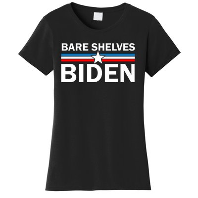 Bare Shelves Biden Conservative Liberal Impeach USA Flag Women's T-Shirt