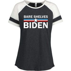 Bare Shelves Biden Conservative Liberal Impeach USA Flag Enza Ladies Jersey Colorblock Tee