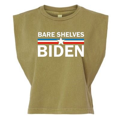 Bare Shelves Biden Conservative Liberal Impeach USA Flag Garment-Dyed Women's Muscle Tee