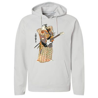 Bassist Samurai Bassist Funny Bass Guitar Player Performance Fleece Hoodie