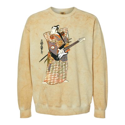 Bassist Samurai Bassist Funny Bass Guitar Player Colorblast Crewneck Sweatshirt