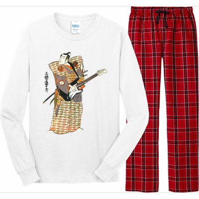 Bassist Samurai Bassist Funny Bass Guitar Player Long Sleeve Pajama Set