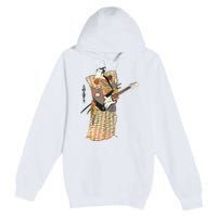 Bassist Samurai Bassist Funny Bass Guitar Player Premium Pullover Hoodie