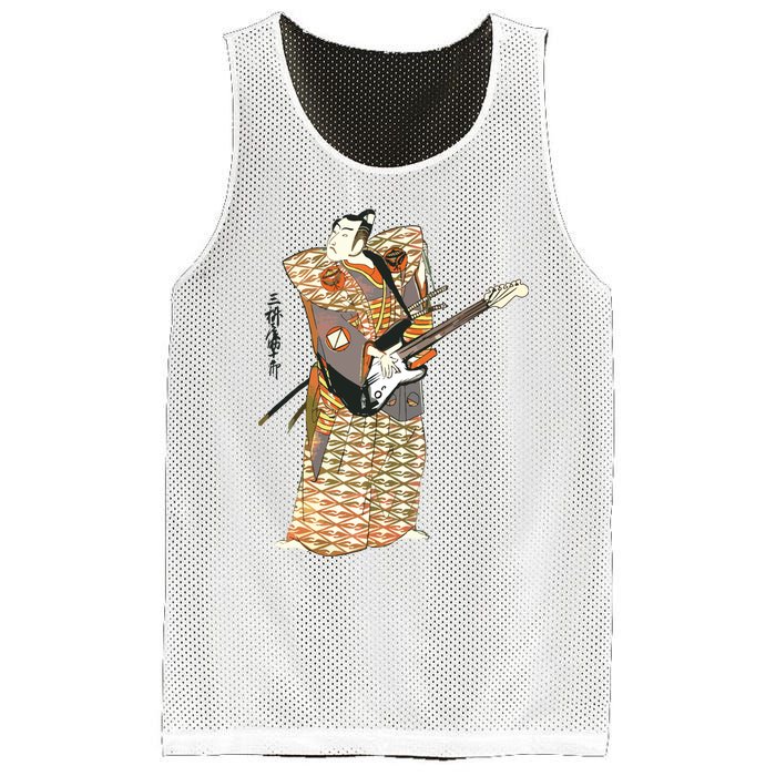 Bassist Samurai Bassist Funny Bass Guitar Player Mesh Reversible Basketball Jersey Tank