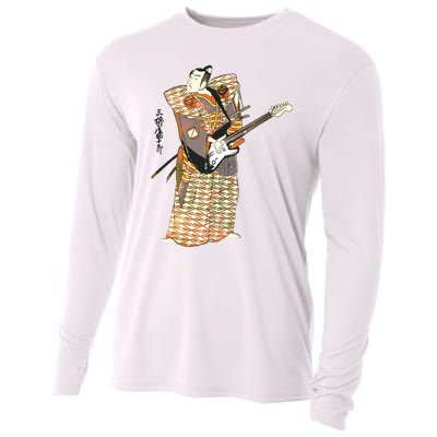 Bassist Samurai Bassist Funny Bass Guitar Player Cooling Performance Long Sleeve Crew