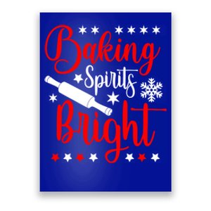 Baking Spirits Bright Christmas Funny Baker Family Xmas Cute Gift Poster