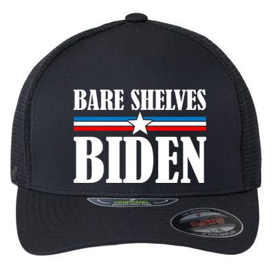 Bare Shelves Biden Conservative Liberal Impeach USA Flag Flexfit Unipanel Trucker Cap