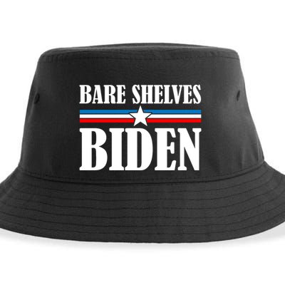 Bare Shelves Biden Conservative Liberal Impeach USA Flag Sustainable Bucket Hat