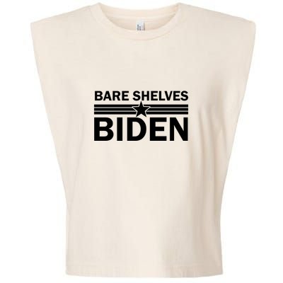 Bare Shelves Biden Conservative Liberal Impeach USA Flag Garment-Dyed Women's Muscle Tee