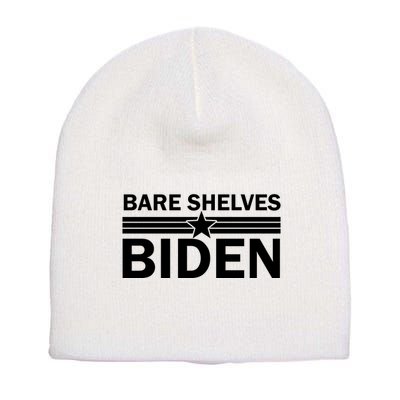 Bare Shelves Biden Conservative Liberal Impeach USA Flag Short Acrylic Beanie