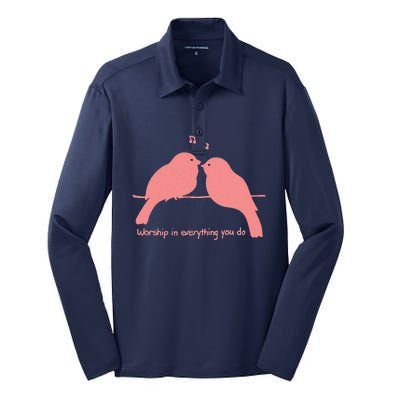 Birds Singing Silk Touch Performance Long Sleeve Polo