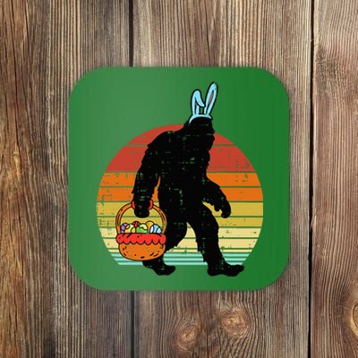 Bigfoot Sasquatch Bunny Easter Eggs Coaster