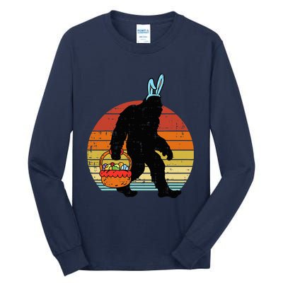 Bigfoot Sasquatch Bunny Easter Eggs Tall Long Sleeve T-Shirt