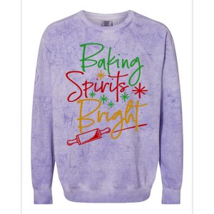 Baking Spirits Bright Christmas Holiday Pastry Chef Bakers Gift Colorblast Crewneck Sweatshirt