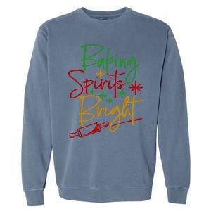 Baking Spirits Bright Christmas Holiday Pastry Chef Bakers Gift Garment-Dyed Sweatshirt