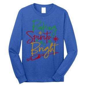 Baking Spirits Bright Christmas Holiday Pastry Chef Bakers Gift Long Sleeve Shirt