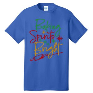 Baking Spirits Bright Christmas Holiday Pastry Chef Bakers Gift Tall T-Shirt