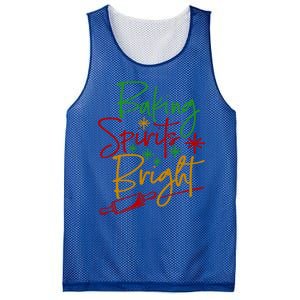 Baking Spirits Bright Christmas Holiday Pastry Chef Bakers Gift Mesh Reversible Basketball Jersey Tank