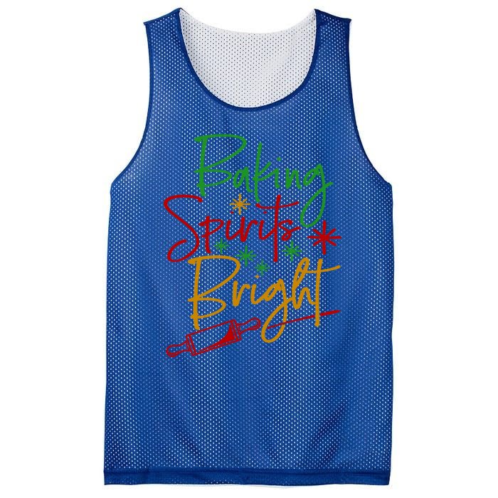 Baking Spirits Bright Christmas Holiday Pastry Chef Bakers Gift Mesh Reversible Basketball Jersey Tank