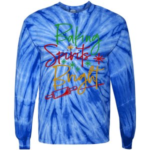 Baking Spirits Bright Christmas Holiday Pastry Chef Bakers Gift Tie-Dye Long Sleeve Shirt