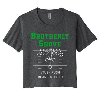 Brotherly Shove Women's Crop Top Tee