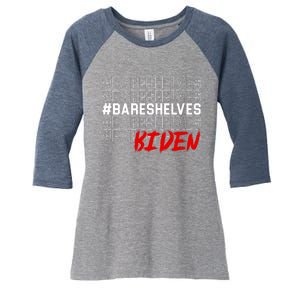 Bare Shelves Biden Women's Tri-Blend 3/4-Sleeve Raglan Shirt