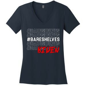 Bare Shelves Biden Women's V-Neck T-Shirt