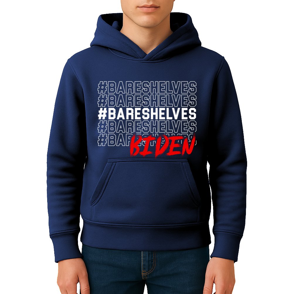 Bare Shelves Biden Kids Hoodie