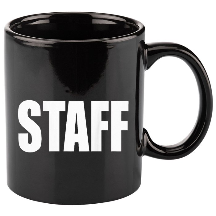 Black Staff 11oz C Handle Ceramic Mug