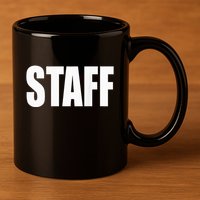 Black Staff 11oz C Handle Ceramic Mug