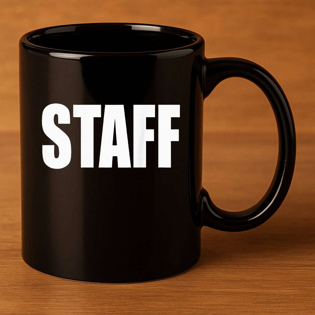Black Staff 11oz C Handle Ceramic Mug