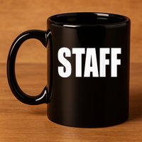Black Staff 11oz C Handle Ceramic Mug